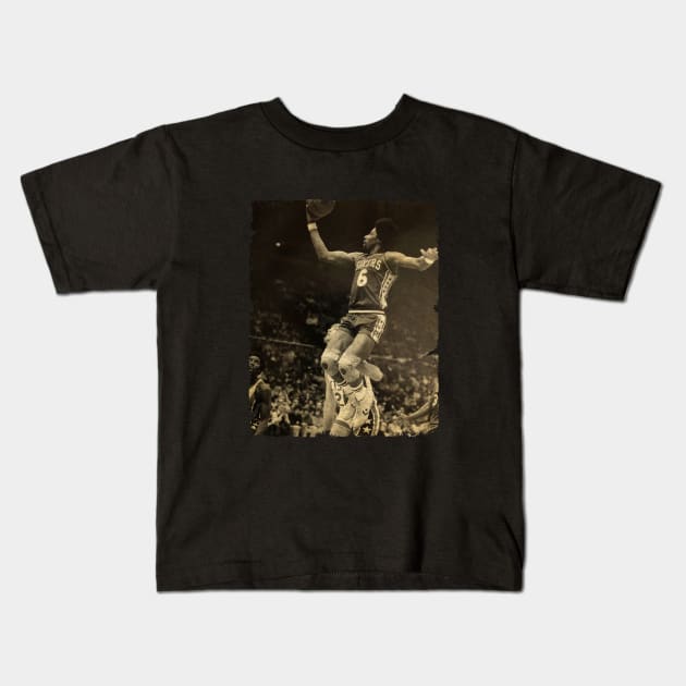 Pic Of The Dr. J IN 1977 Kids T-Shirt by MJ23STORE